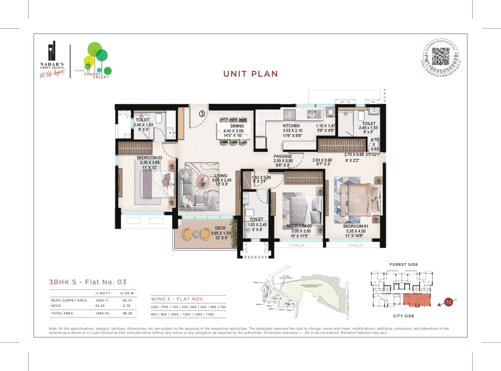 3 BHK S - Flat No. 03