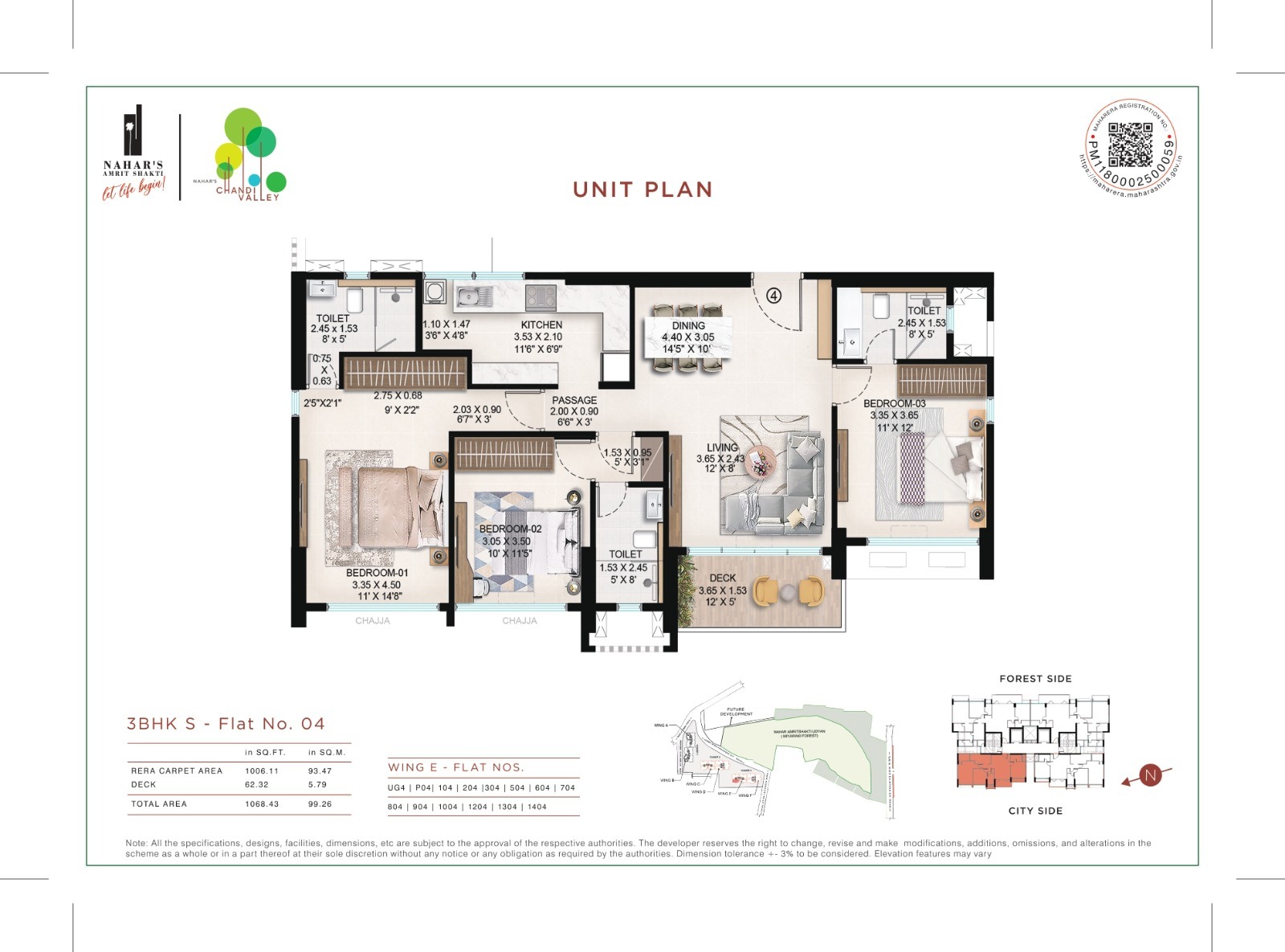 3 BHK S - Flat No. 04