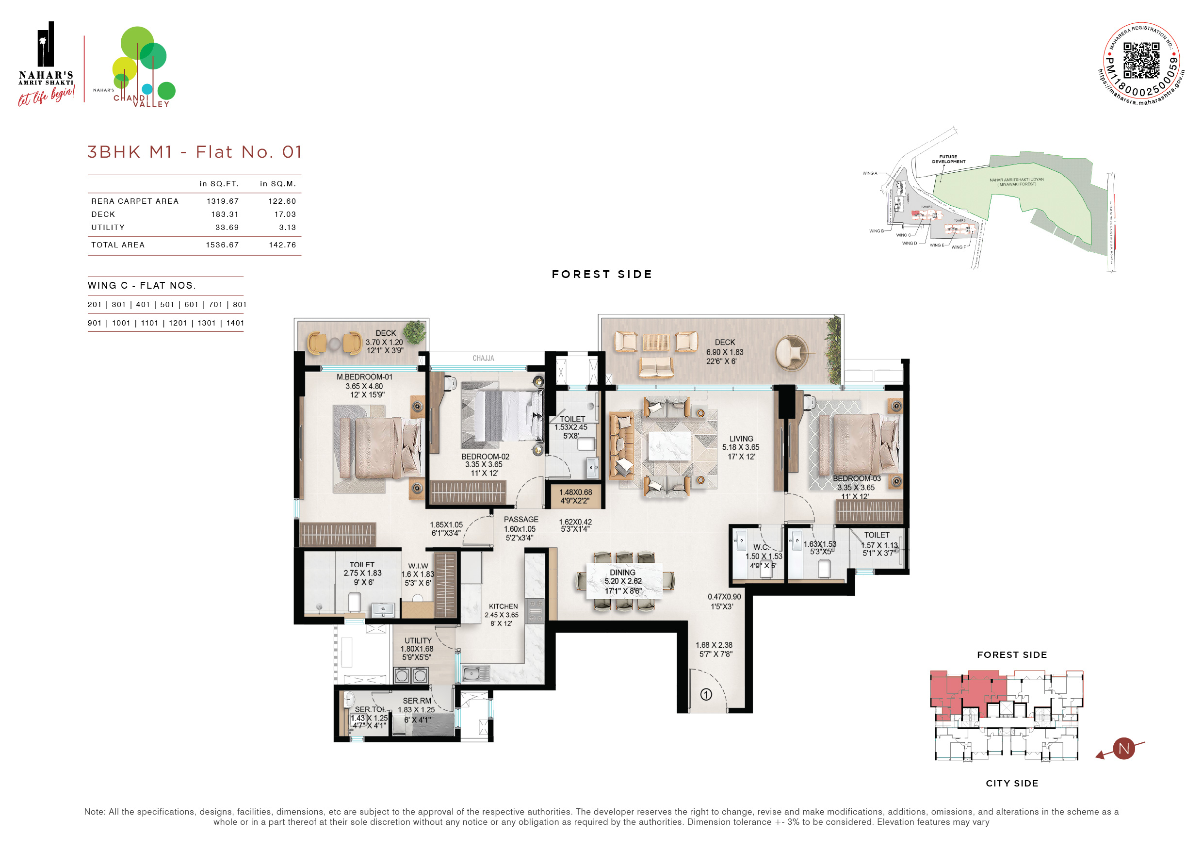 3 BHK M1 - Flat No. 01