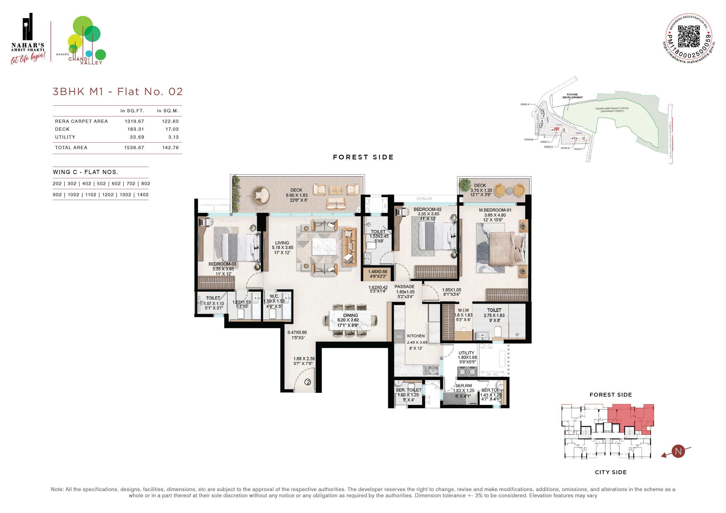 3 BHK M1 - Flat No. 02